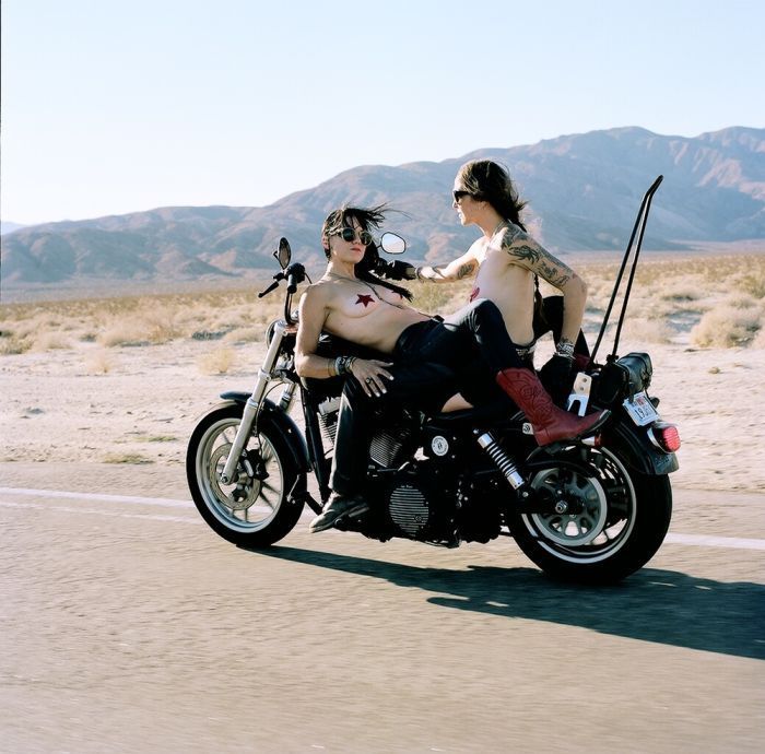 Girls on a motorcycle in Kyoto